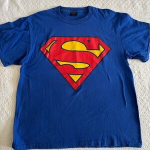 Vintage 90s Changes Superman Blue Tshirt Mens XL